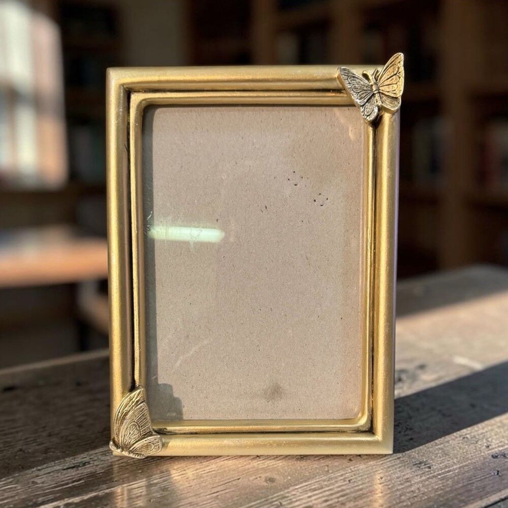 Nicole Miller Home Gold Butterfly Picture Frame 5x7 Elegant Decor